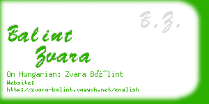 balint zvara business card